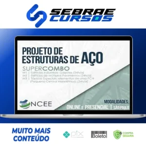 Projeto de Estruturas de Aço (Super Combo M1+M2+M3) - Ncee