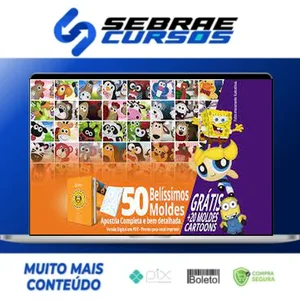 50 Moldes de Bichinhos Decorativos + Brinde - Fábrica de Fofuras