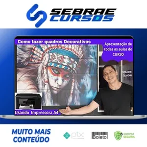 Como fazer Quadros Decorativos Usando Impressora A4 - Moacir Quadri